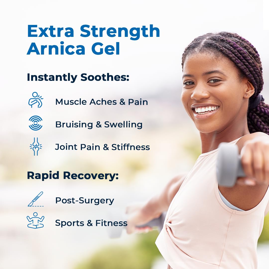 VitaMedica Arnica Gel Plus – Extra Strength, All-Natural Plant-Based Pain Relief for Bruising, Swelling & Soreness