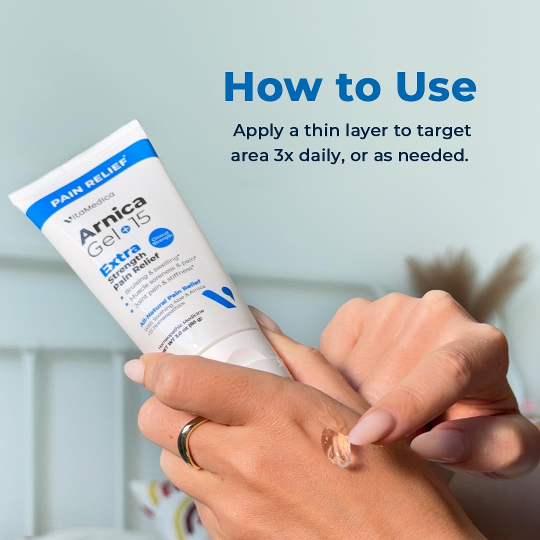 VitaMedica Arnica Gel Plus – Extra Strength, All-Natural Plant-Based Pain Relief for Bruising, Swelling & Soreness