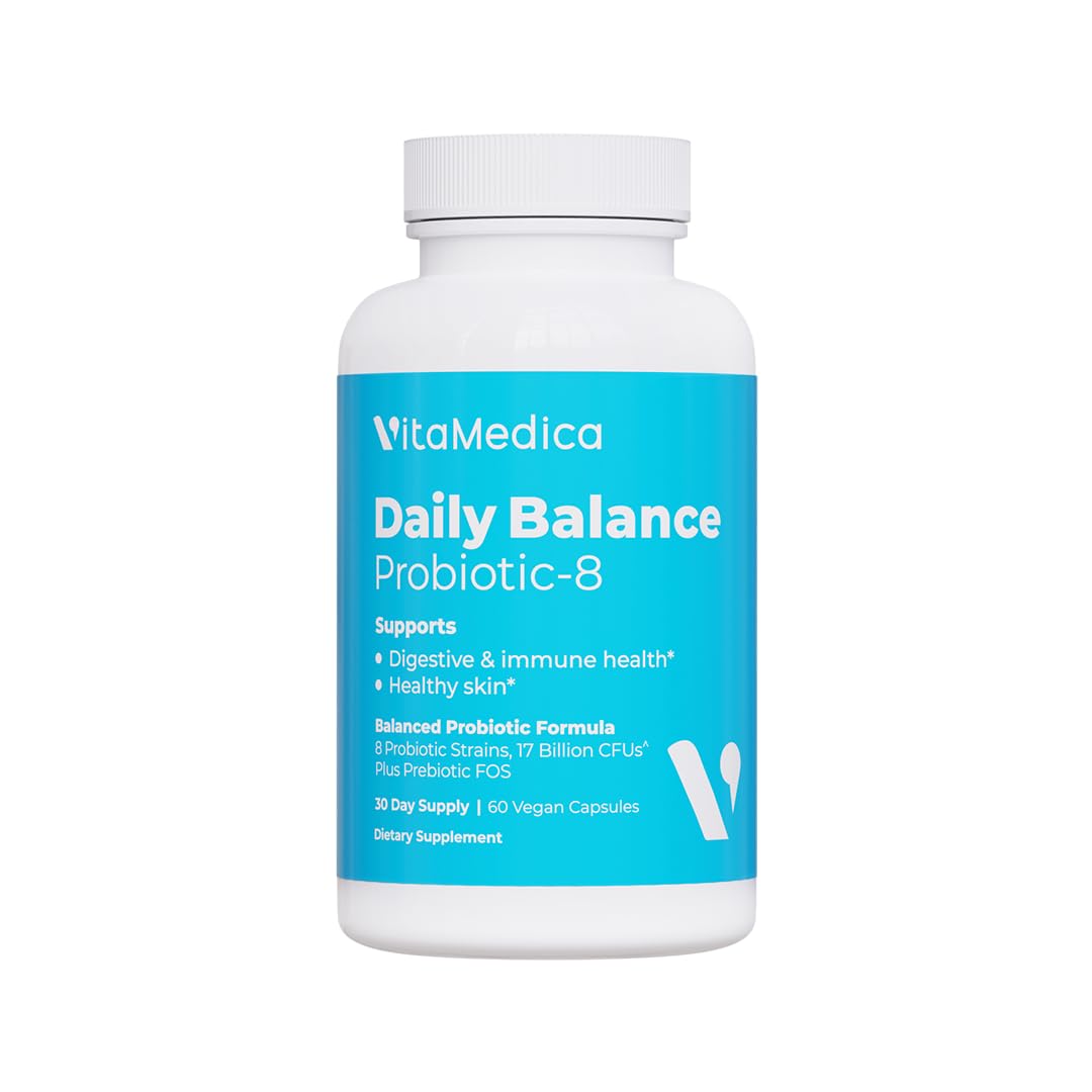 VitaMedica Daily Balance Probiotic-8 | 16B CFUs | Gut Health, Skin & Immune Support