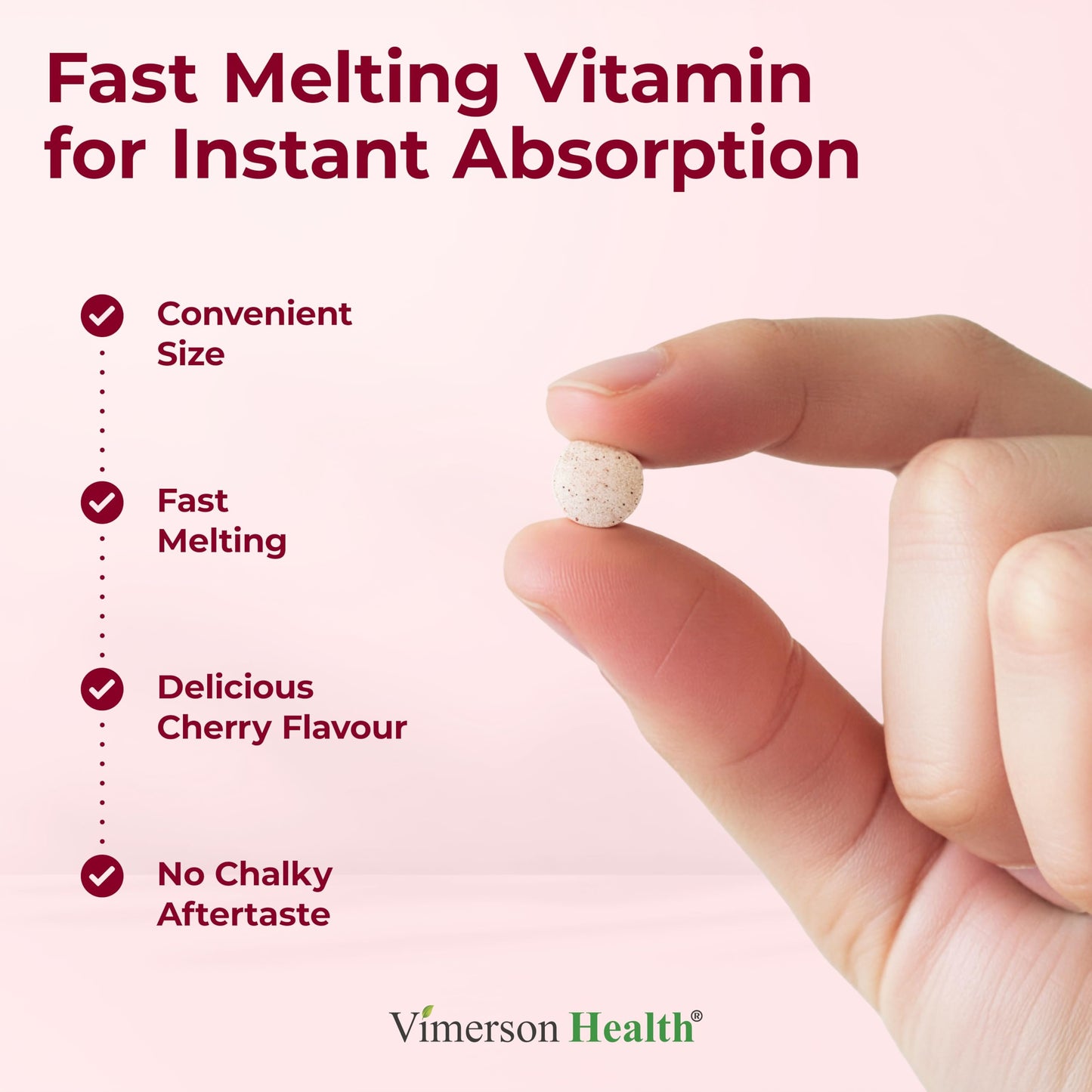Vitamin B12 1000 mcg – Chewable Methylcobalamin B12 for Energy & Metabolism – Vegan Cherry Flavor