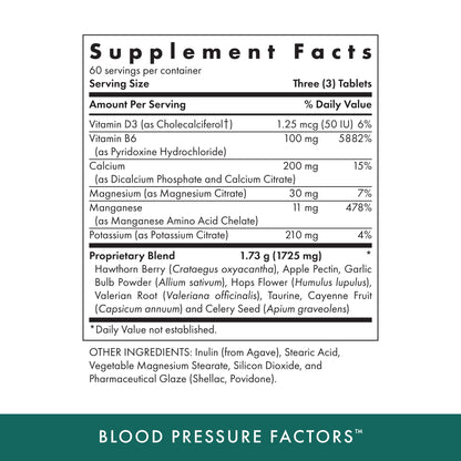 Michael's Blood Pressure Factors – 180 Vegetarian Tablets | Fluid Balance Support, Kosher & Gluten-Free