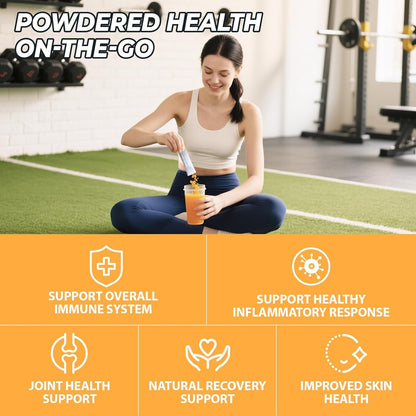 PureBotan Turmeric Curcumin Drink Powder | Orange Immunity Shots with Vitamin C