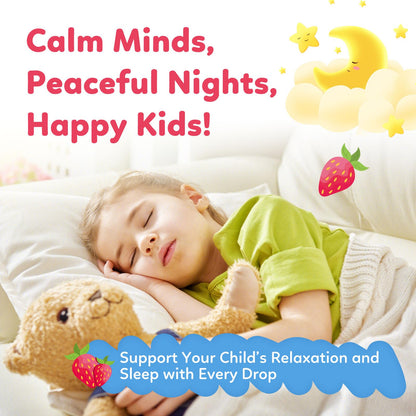 Kids Magnesium Liquid Drops – Glycinate & Citrate for Sleep, Calm, Focus, Bones
