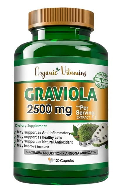 VITAMISAN Graviola Soursop – Natural Dietary Supplement (120 Capsules) – Made in USA