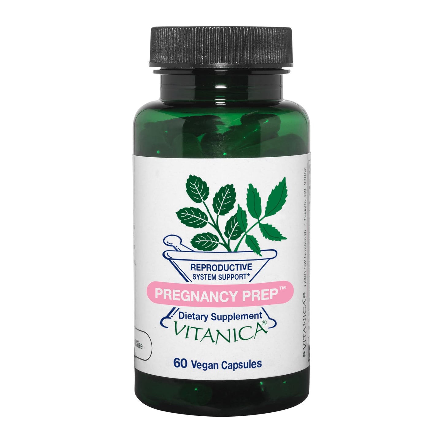 Vitanica Pregnancy Prep – Reproductive System Support – Vegan/Vegetarian – 60 Capsules