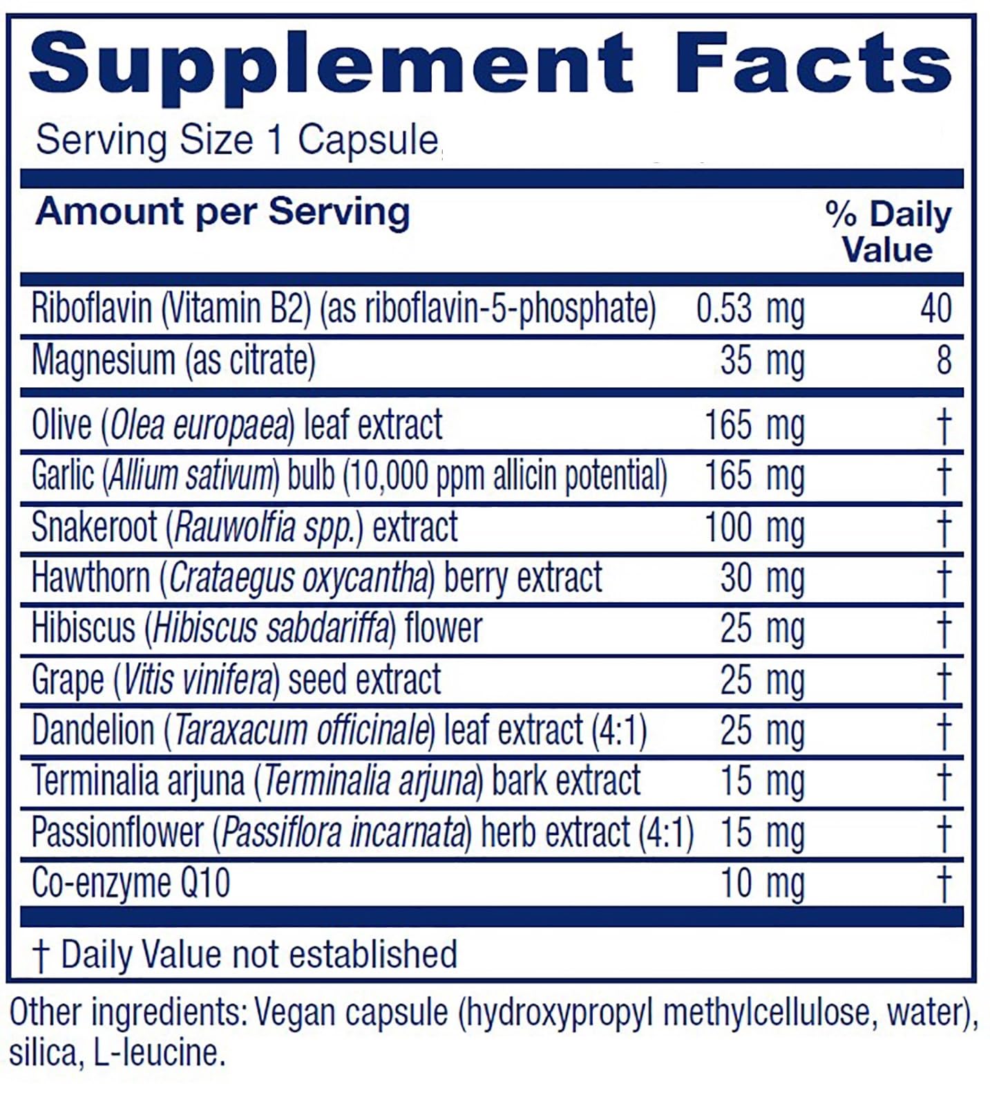 Vitanica Rauwolfia Extra — Cardiovascular Support Supplement | Vegan, 180 Capsules