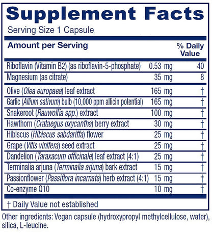 Vitanica Rauwolfia Extra — Cardiovascular Support Supplement | Vegan, 180 Capsules