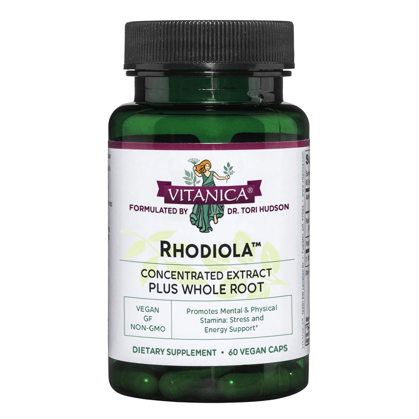 Vitanica Rhodiola Rosea 200mg – 3% Rosavins, 1% Salidroside, 60 Capsules