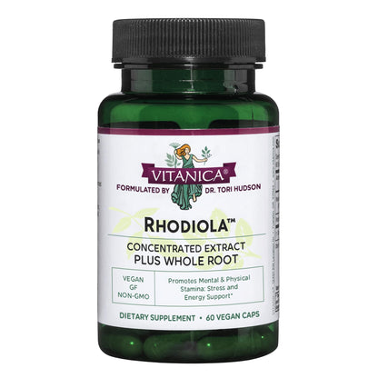 Vitanica Rhodiola Rosea 200mg – 3% Rosavins, 1% Salidroside, 60 Capsules