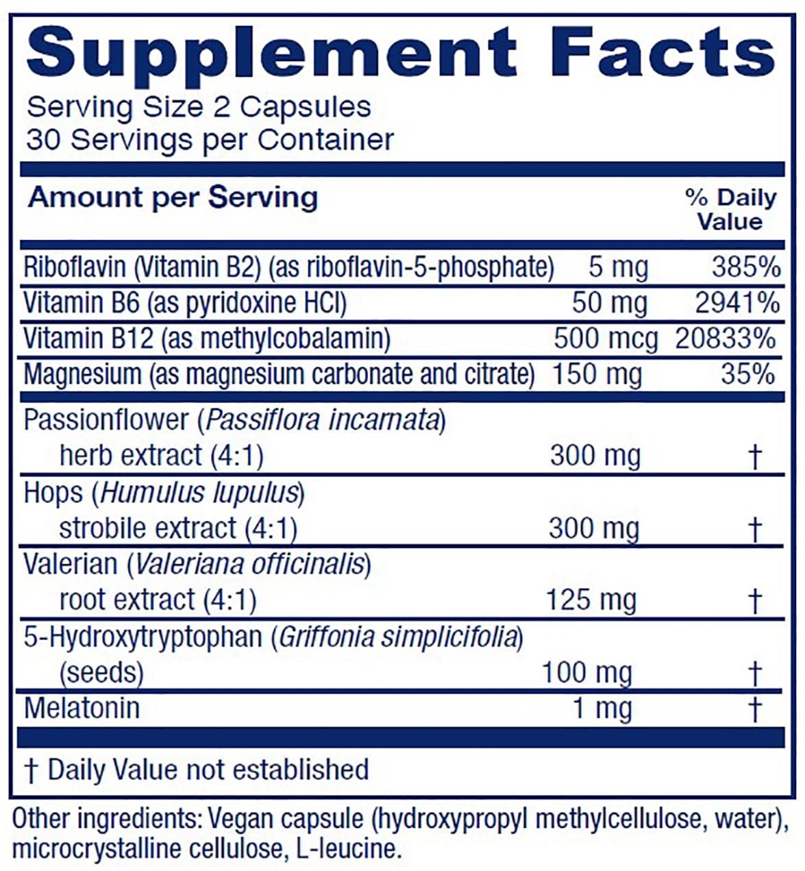 Vitanica Sleepblend – Non Habit Forming Sleep Support, 60 Capsules (Vegan)