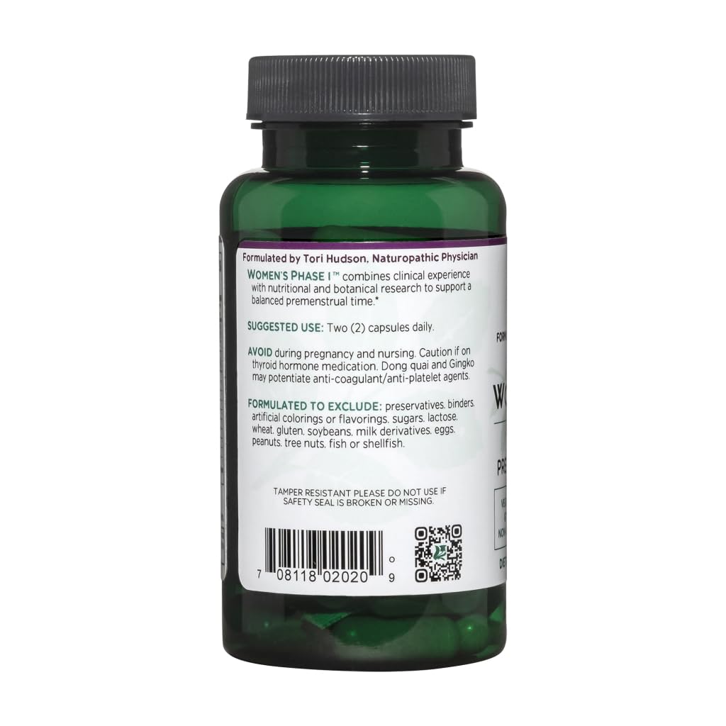 Vitanica Women's Phase I Premenstrual Support - Vegan, 60 Capsules