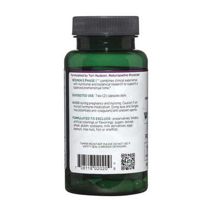 Vitanica Women's Phase I Premenstrual Support - Vegan, 60 Capsules