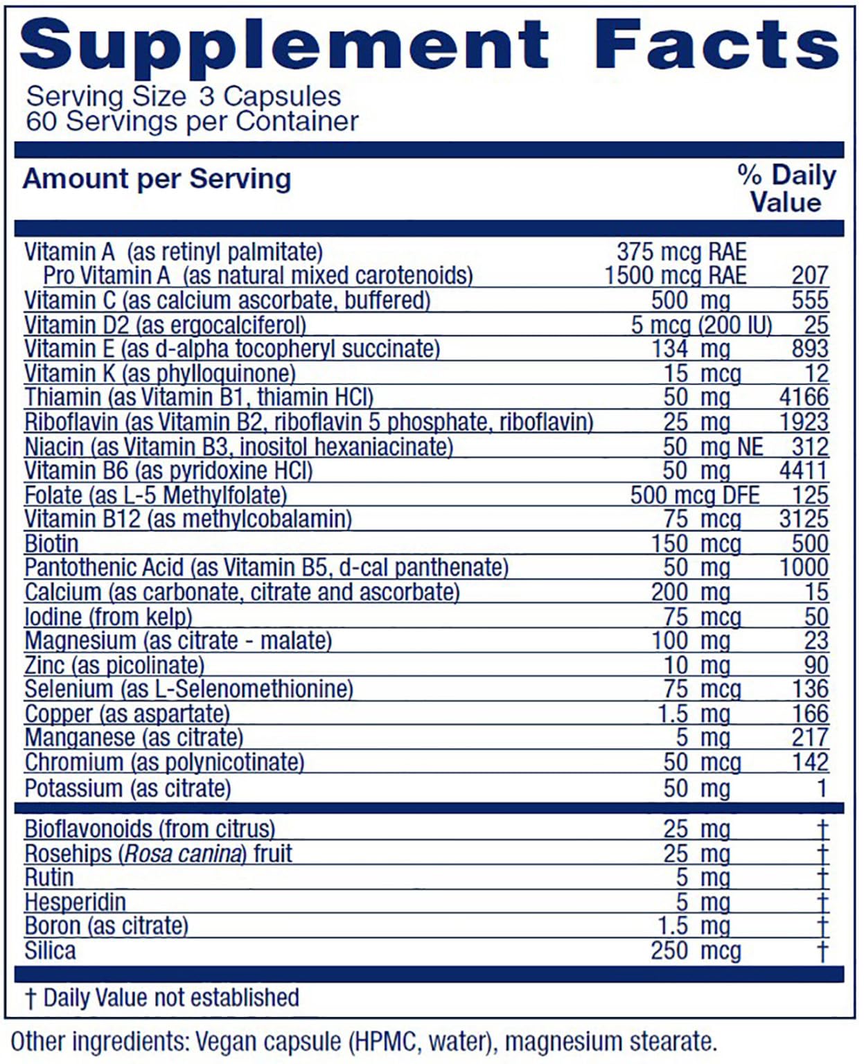 Vitanica Women's Symmetry - High Potency Daily Multivitamin, 180 Capsules, Vegan