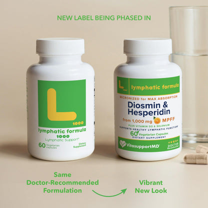 VITASUPPORTMD Lymphatic Formula – Diosmin Hesperidin 1000 mg, MPFF, Vitamin D3 & Selenium, 60 Capsules