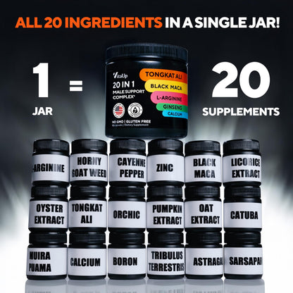 VitaUp Tongkat Ali 20-in-1 for Men – USA Made, 90 Caps