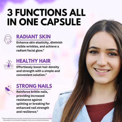 Vitboost Biotin with Hyaluronic Acid, Collagen & Keratin – 25000 mcg Hair Growth Vitamins for Men & Women – 120 Capsules – USA Made