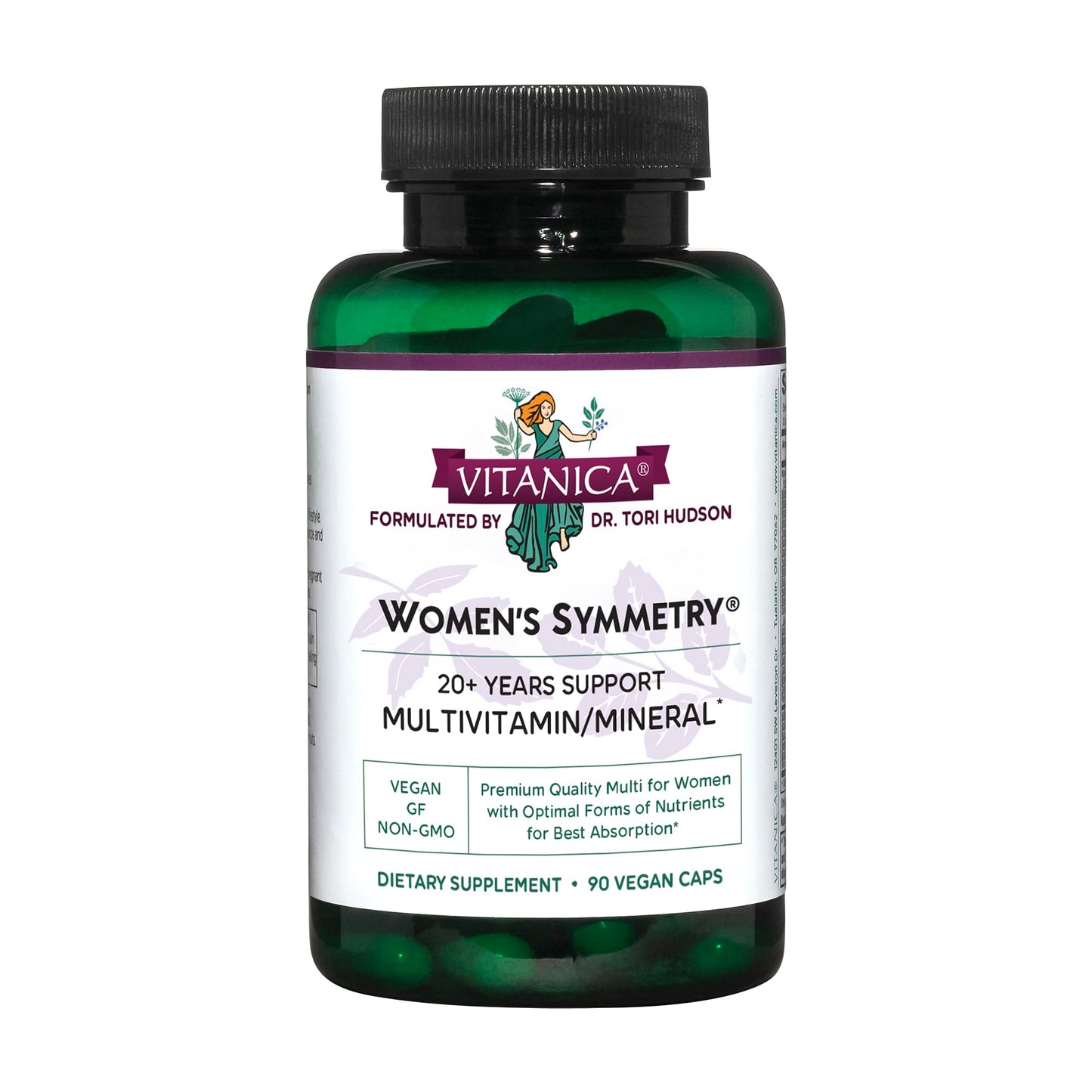 Vitanica Women's Symmetry - High Potency Multivitamin & Mineral (Vegan, 90 Capsules)