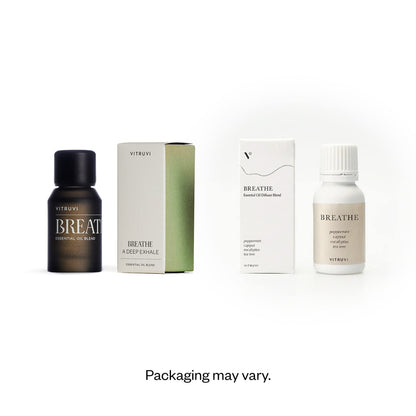 Vitruvi Breathe Minty Cooling Essential Oil Blend - Peppermint, Cajeput & Eucalyptus (0.5 oz)