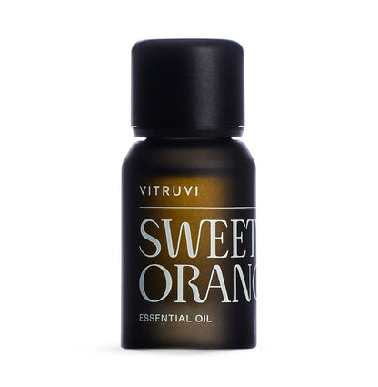 Vitruvi Organic Sweet Orange Essential Oil – 0.3 fl oz (10 ml), 100% Pure Premium, Cold-Pressed
