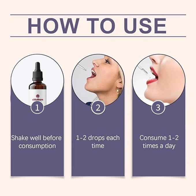 Vittaburn 3 Pack | All-Natural Weight Loss Drops – Boost Metabolism & Control Cravings