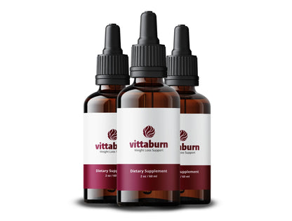 Vittaburn 3 Pack | All-Natural Weight Loss Drops – Boost Metabolism & Control Cravings