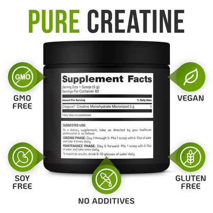 VITRUALS Creapure Creatine Monohydrate Powder – Ultra-Pure German Creatine (1000g), 100% Made in Germany