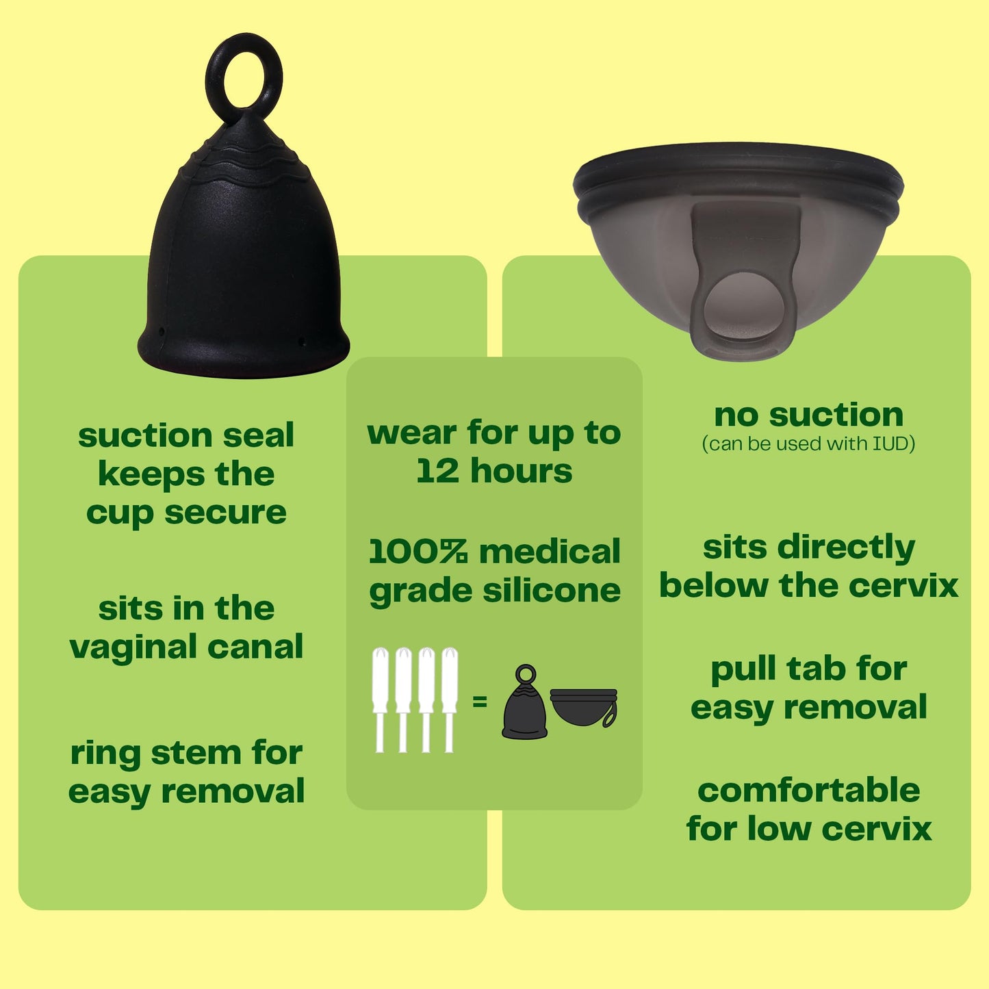 Viv for Your V Extra Small Menstrual Cup – Petite Ring-Stem Reusable Silicone