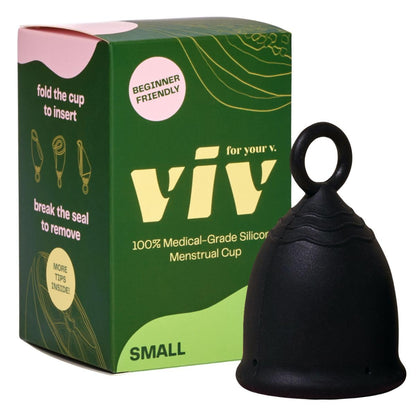 Viv for Your V Small Premium Menstrual Cup | Ring Stem for Easy Removal | Reusable Medical-Grade Silicone