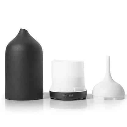 VIVITEST Diffusers for Essential Oils – Stone & Ceramic Black 250ML Home Diffuser