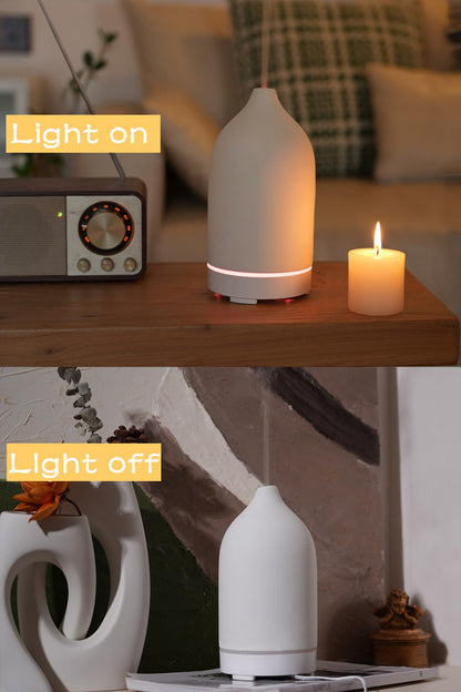 VIVITEST Stone Diffuser 200ML – Ultrasonic Essential Oil Diffuser for Home (White)