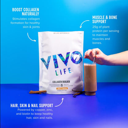 Vivo Life Plant Protein Collagen Builder – Vegan, 25g, Chocolate Mint