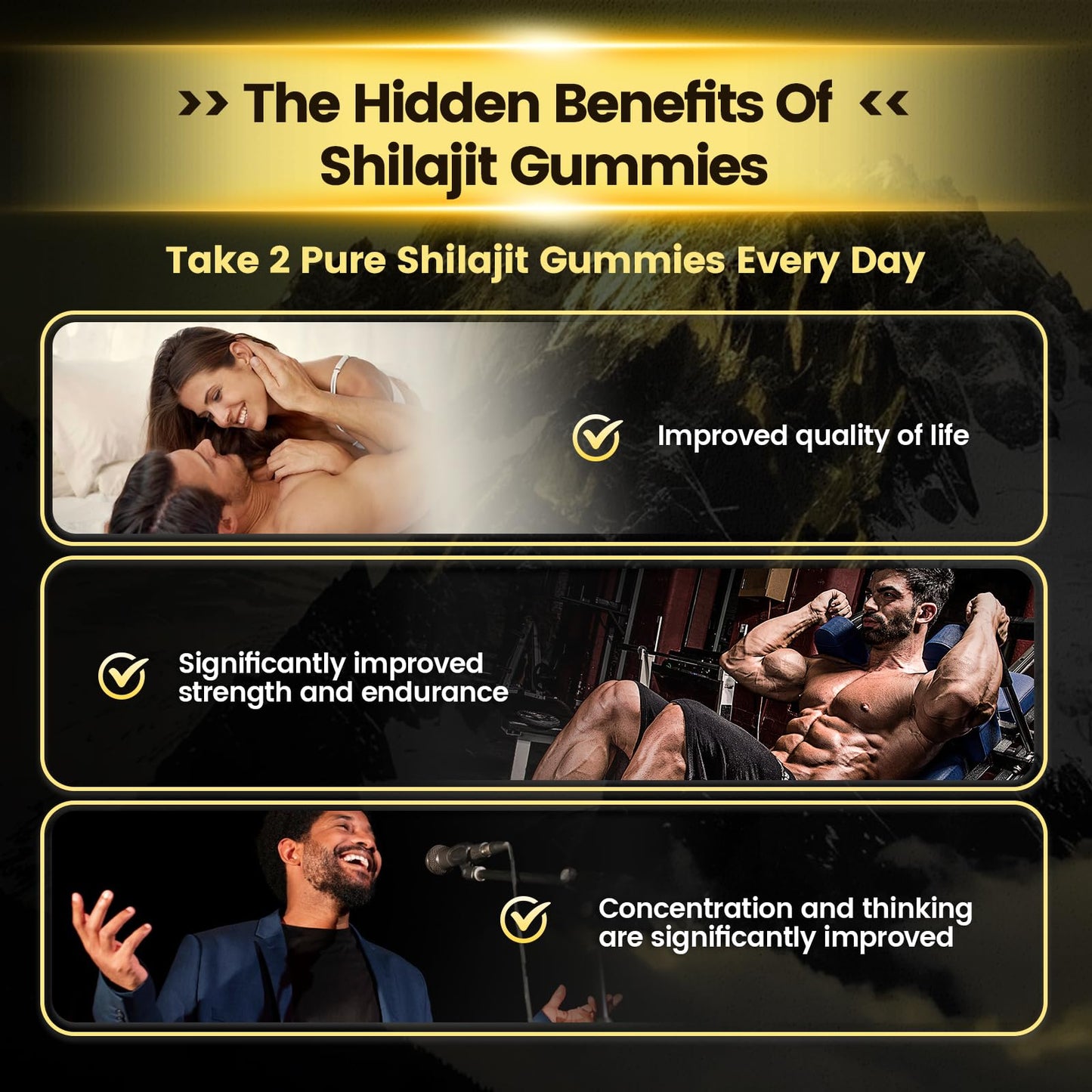 VivoNu Shilajit Gummies – 4000mg 10-in-1, Ashwagandha, Sugar-Free Vegan