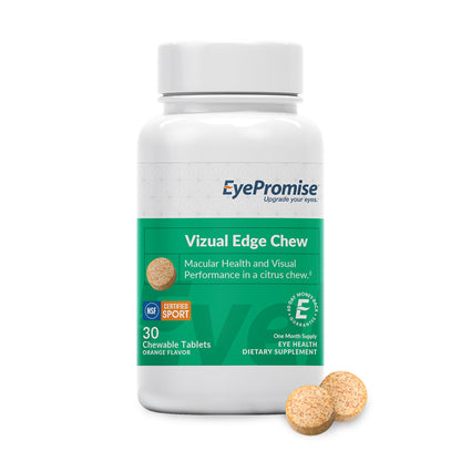 EyePromise Vizual Edge AREDS 2 – Zeaxanthin 20mg & Lutein 10mg | 30 Citrus Chewables