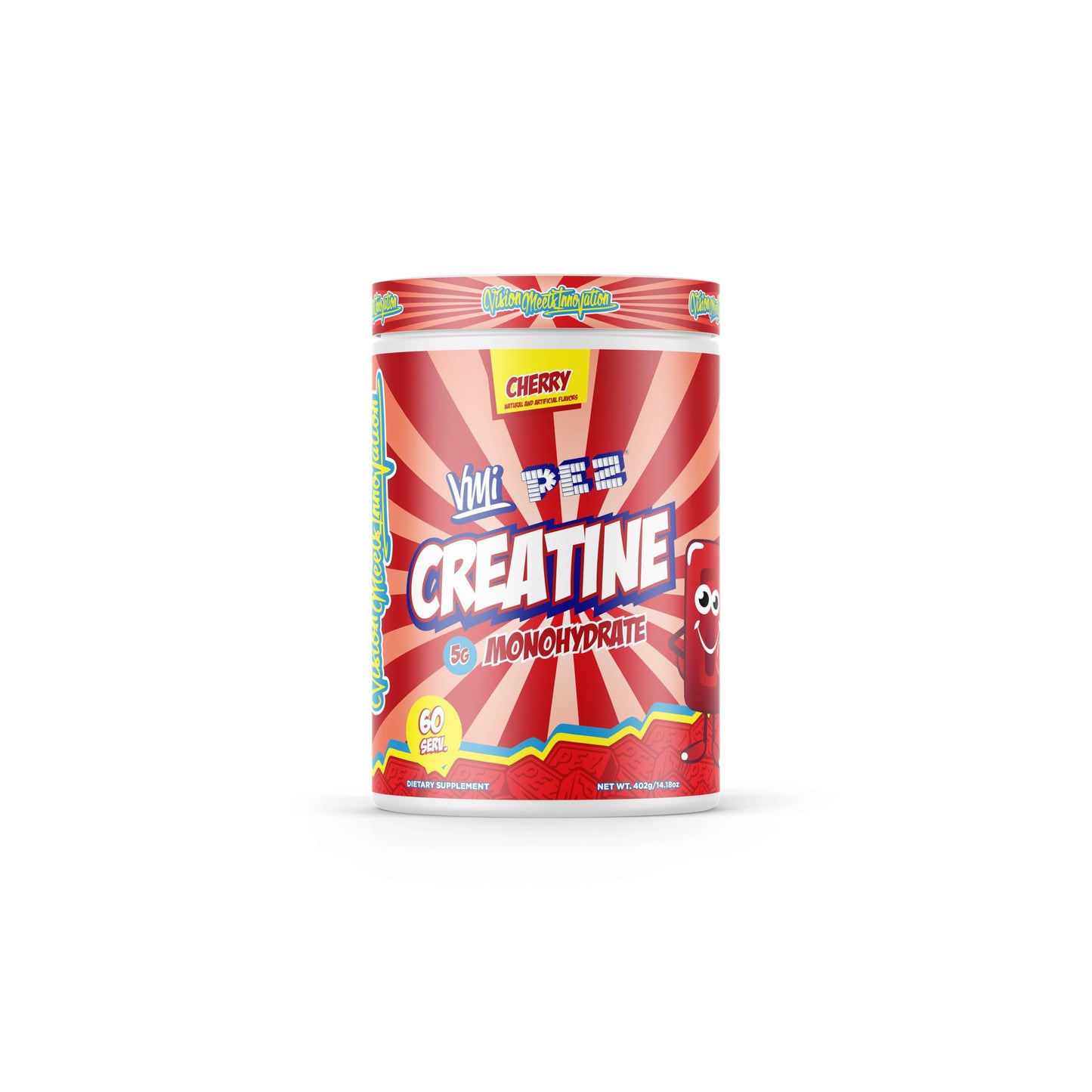 VMI Sports Creatine Monohydrate Powder – 5g Serving, 60 Servings, PEZ Cherry