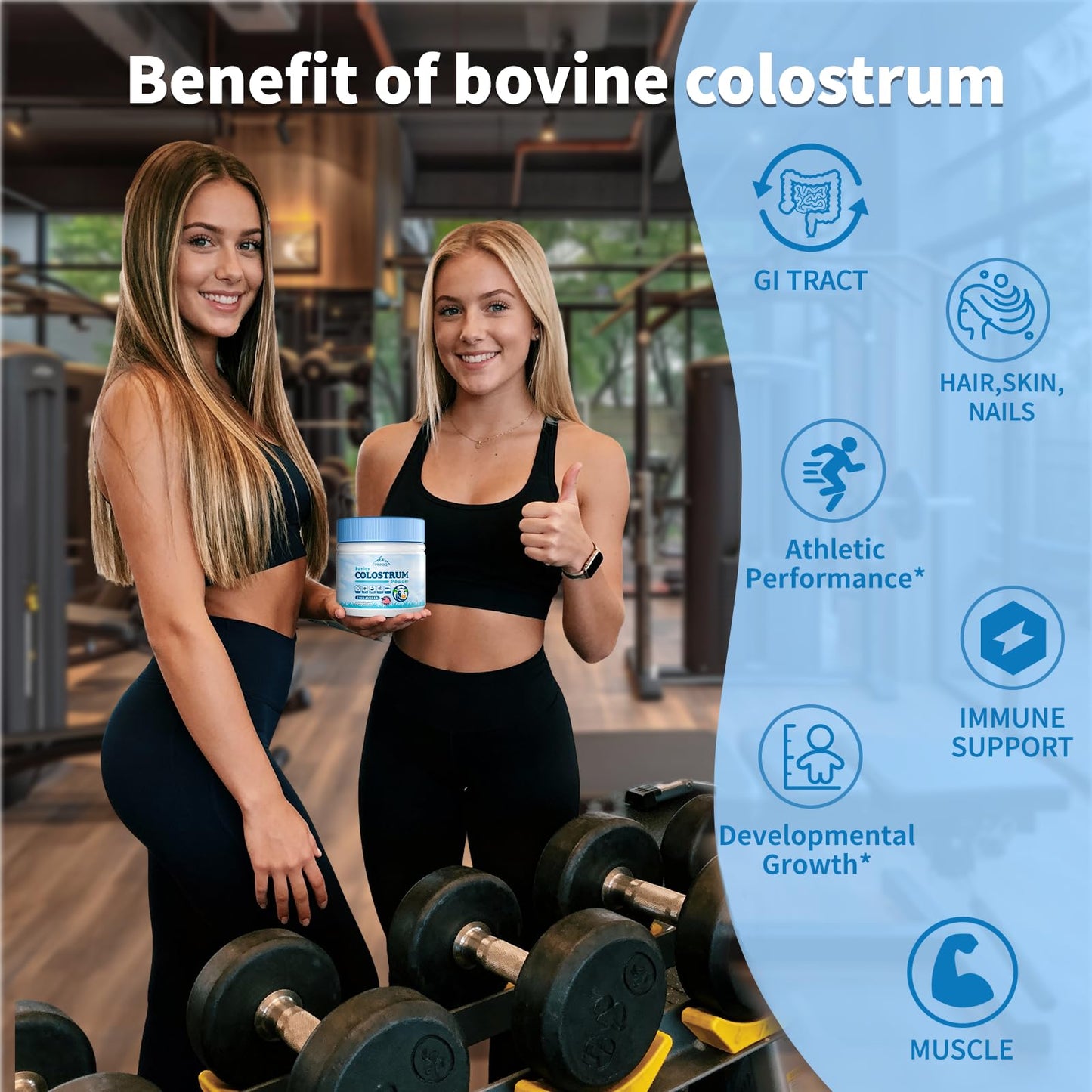 VNNIQ Bovine Colostrum Powder – 3X Absorption, 3,000 mg IgG, Organic Grass-Fed, Ultra-Low Temp Freeze-Dried, 50 Servings