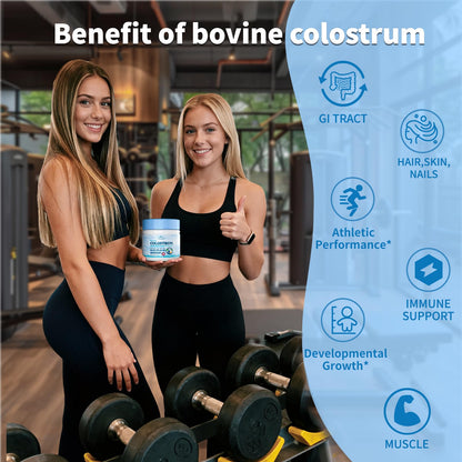 VNNIQ Bovine Colostrum Powder – 3X Absorption, 3,000 mg IgG, Organic Grass-Fed, Ultra-Low Temp Freeze-Dried, 50 Servings