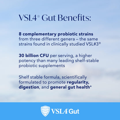 VSL4 Gut Daily Probiotics – 30B CFU, Multi-Strain, 2-Pack (60 Capsules)