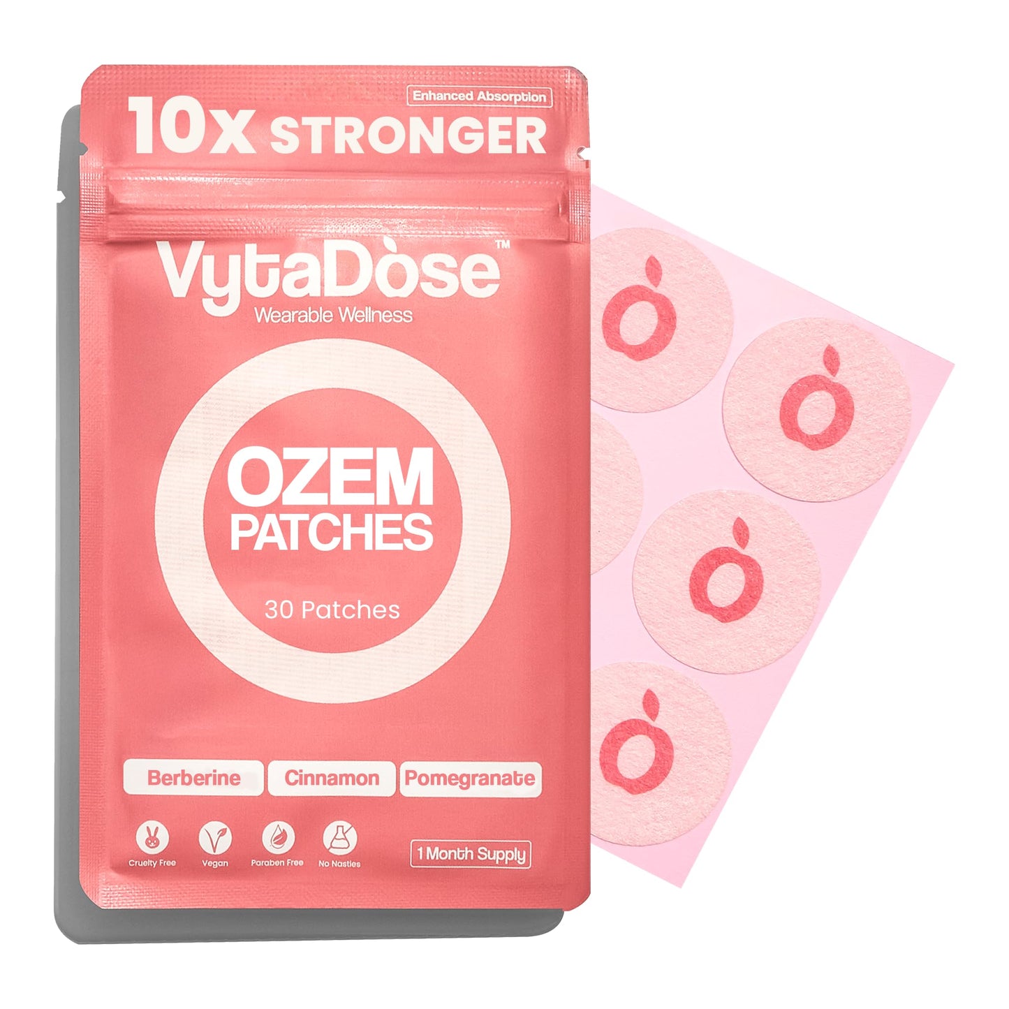 Vytadose Extra Strength GLP-1 Patches – 10x Berberine Formula | Hunger Support