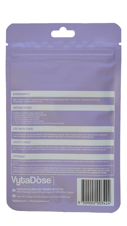 Vytadose NAD+ Boost Patches | Anti-Aging & Wellness | 8-Hour Time-Release