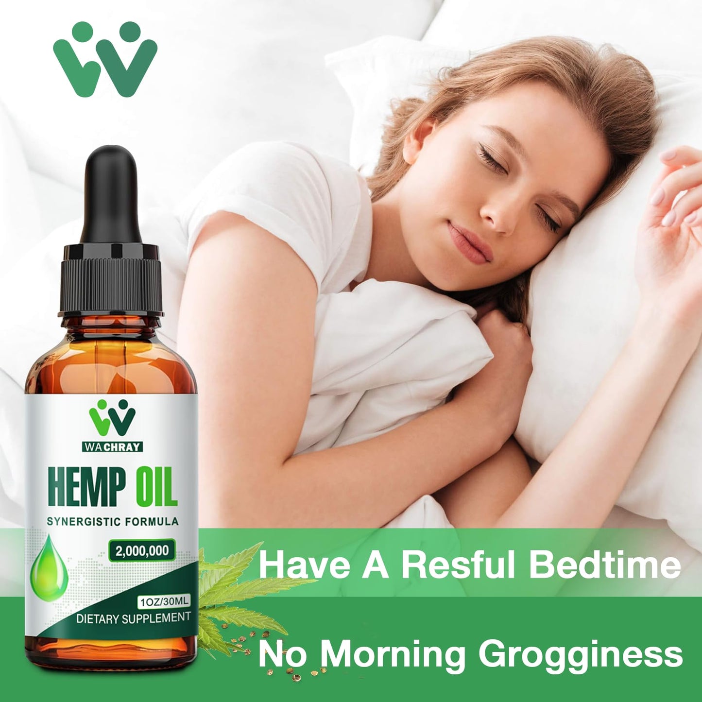 (3 Pack) Hemp Oil Drops – Pain Relief, Skin & Anxiety | 2,000,000 Max Strength, CO2 Extraction, Organic, Vegan