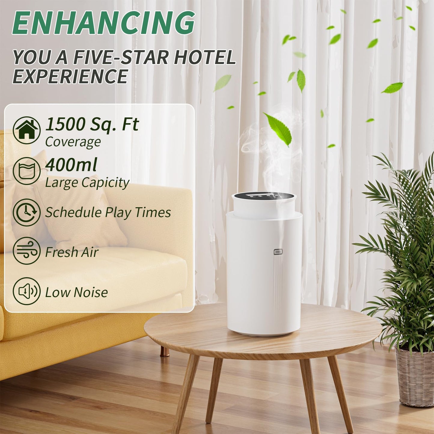 Wankeer Scent Air Machine for Home - 2000 Sq Ft Coverage, Smart Cold Diffusion