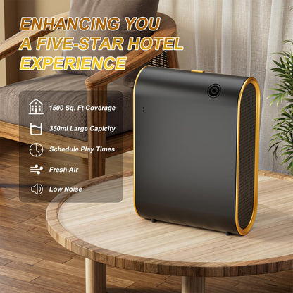 Wankeer Smart Scent Air Machine for Home | 1500 sq ft Diffuser, Bluetooth App, Low Noise (Black)