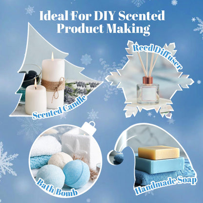 Winter Essential Oils Set – 6 Premium Holiday Fragrance Oils for Diffuser, Candle & Soap