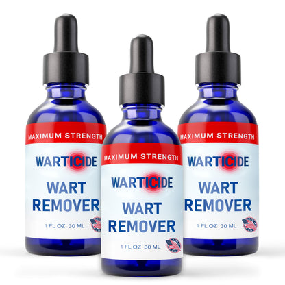 Warticide Liquid Wart Remover – 10% Salicylic Acid, Tea Tree & Cedar Leaf – Genital & Plantar Wart Treatment (USA Made) – 3-Pack