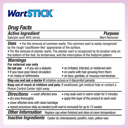 WartStick Maximum Strength Wart Remover Stick - Salicylic Acid 0.2 oz