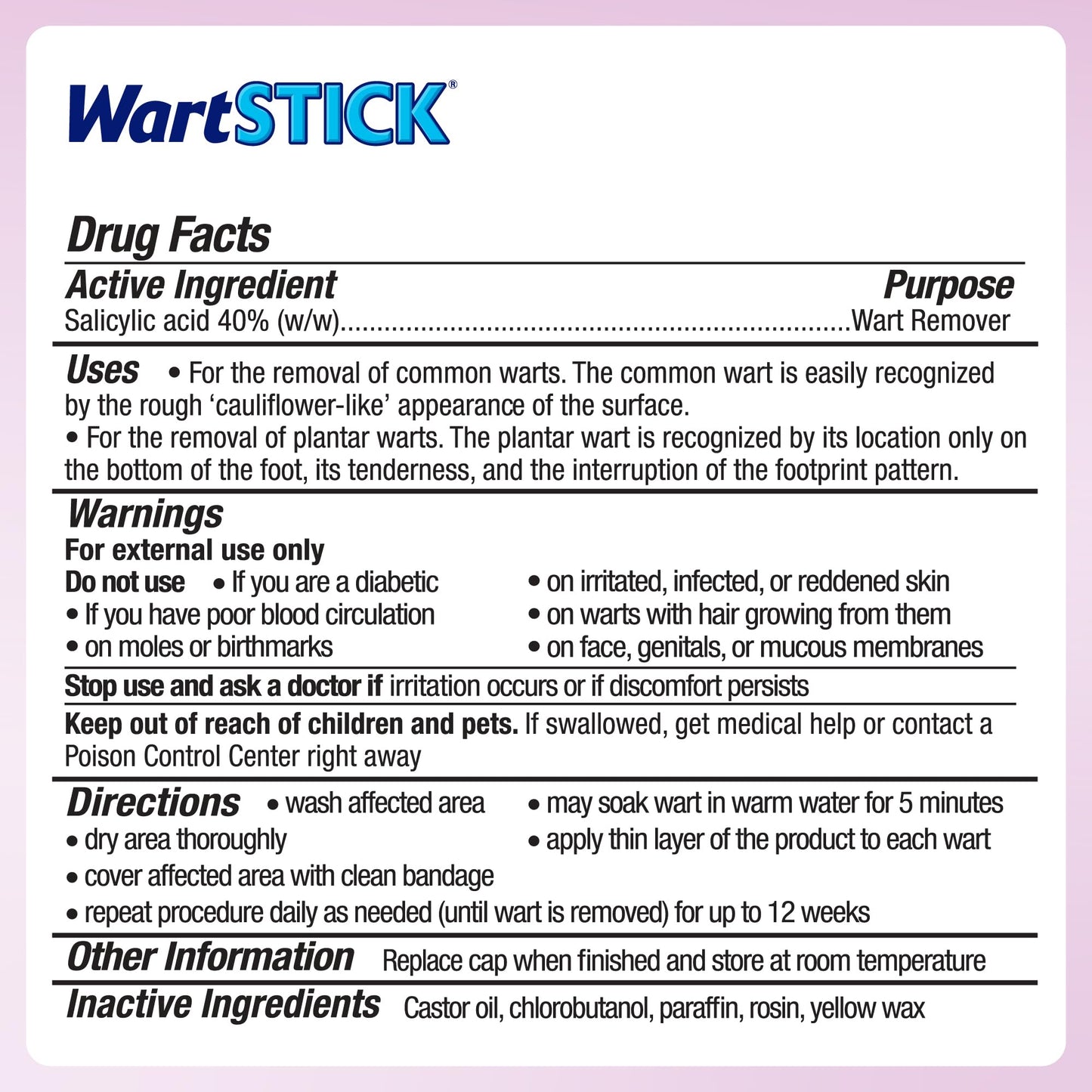 WartStick Maximum Strength Wart Remover Stick - Salicylic Acid 0.2 oz