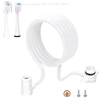 Water Flosser Replacement Hose & Toothbrush Heads for Waterpik Sonic-Fusion SF-01/02/03/04 – Repair Kit