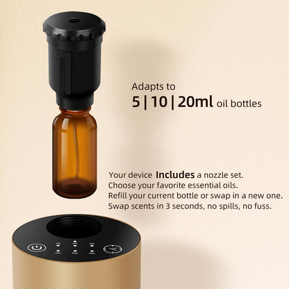 Waterless Battery Car Diffuser with Timing – 3 Mist Levels (Aluminum)