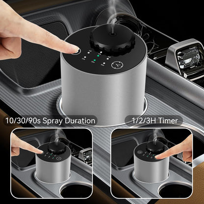 Waterless Car Diffuser – Battery-Operated, Cordless with 3 Mist Levels
