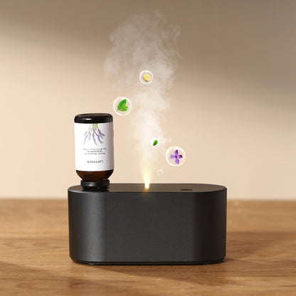 Waterless Diffuser for Essential Oils – 3 Mist Modes, 160 sq ft, Black